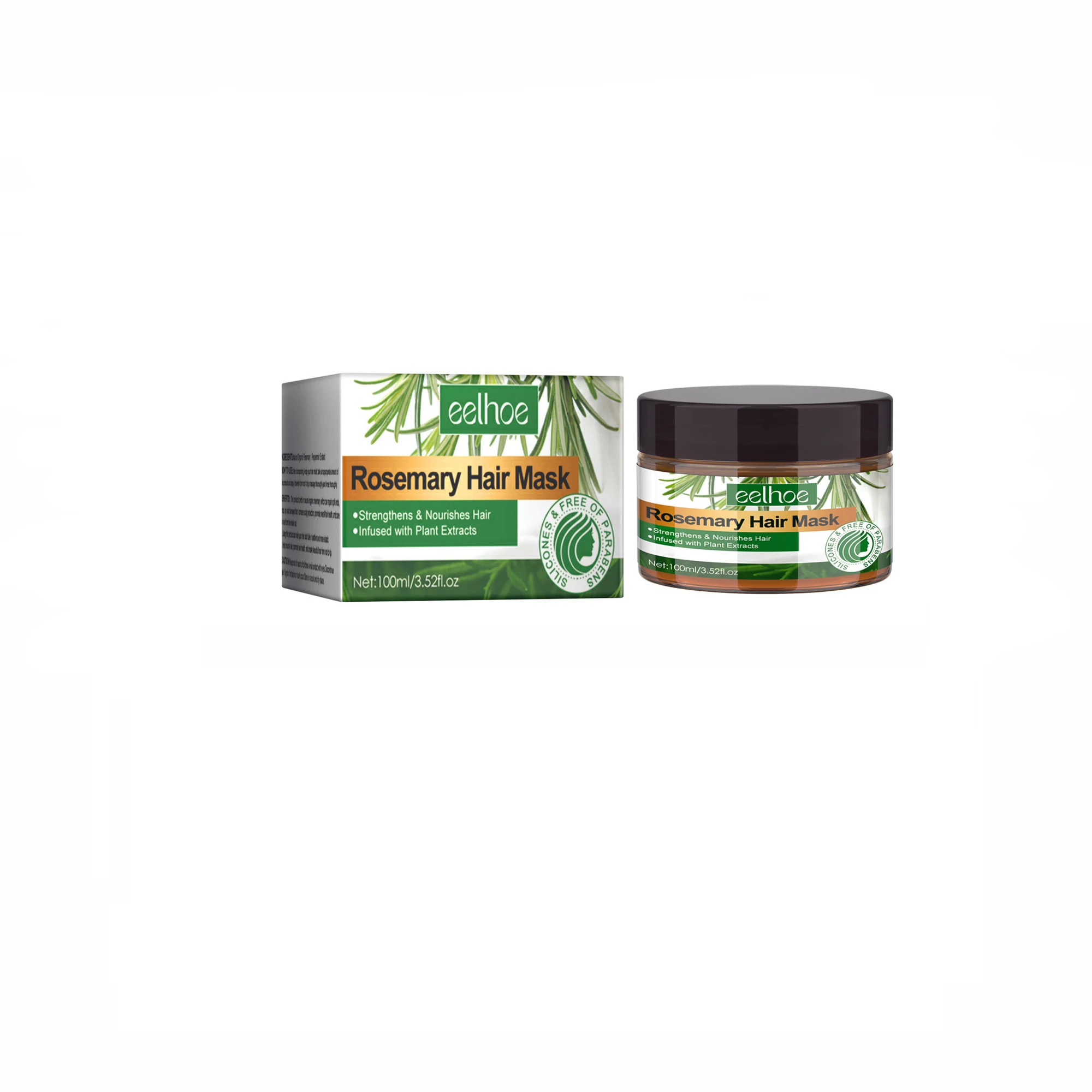 EELHOE Hair Nourishing Repairing Smoothing Rosemary Mint Hair Mask 100ml