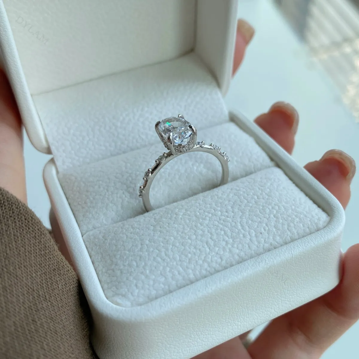 KAKODIY Luxury Large Square Cut Zirconia Ring Micropaved CZ 8A Cubic Zirconia 925 Women's Ring Silver Women's Ring Wedding Jewelry detail 1