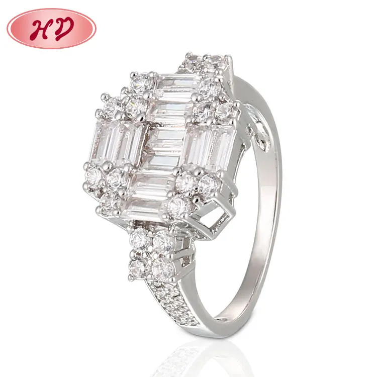 diamond studded silver ring