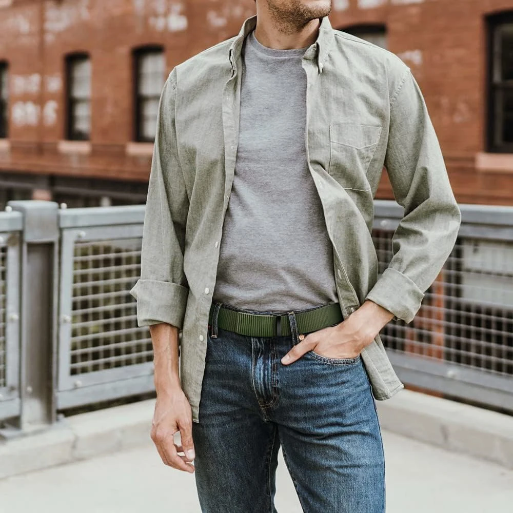 Lightweight Heavy Duty Nylon Ratchet Belt Durable Automatic Buckle Adjustable Web Tactical Belt