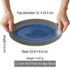 12 fish plate-dark blue