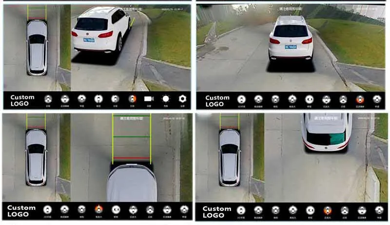High Digital 3D Surround Bird View Parking Monitor System Recording Device Module Car 360 Camera Waterproof
