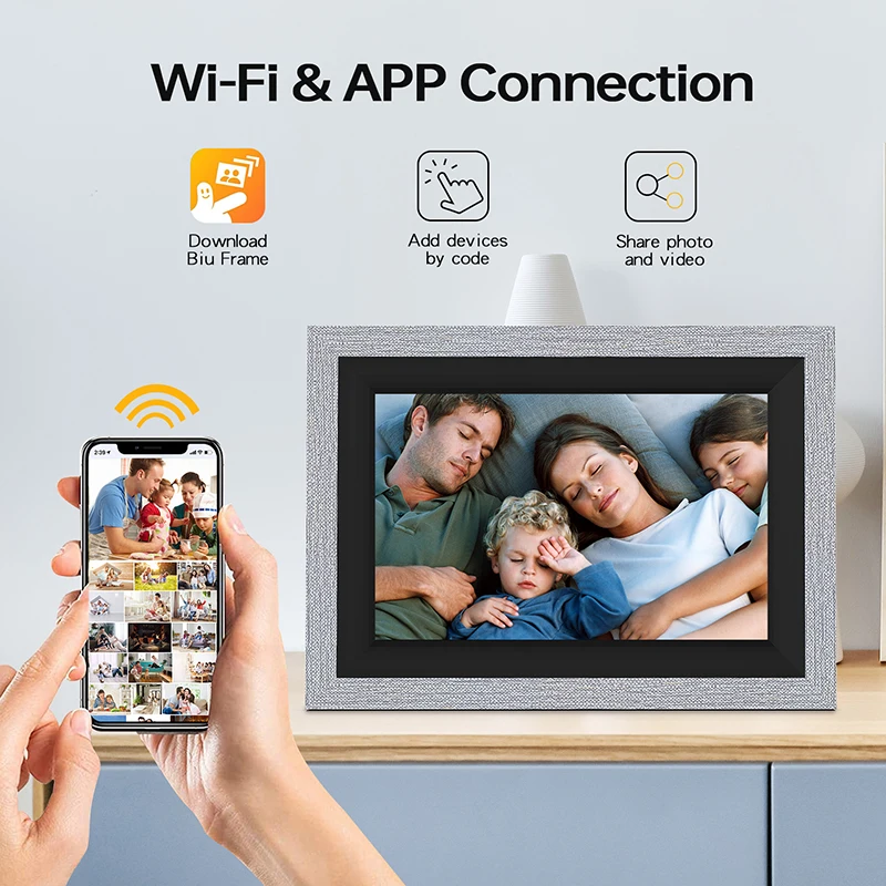 PRITOM WiFi Digital Photo Frame - 10.1 inch Digital Picture Frame HD IPS To PRITOM WiFi Digital Photo Frame - 10.1 inch Digital Picture Frame