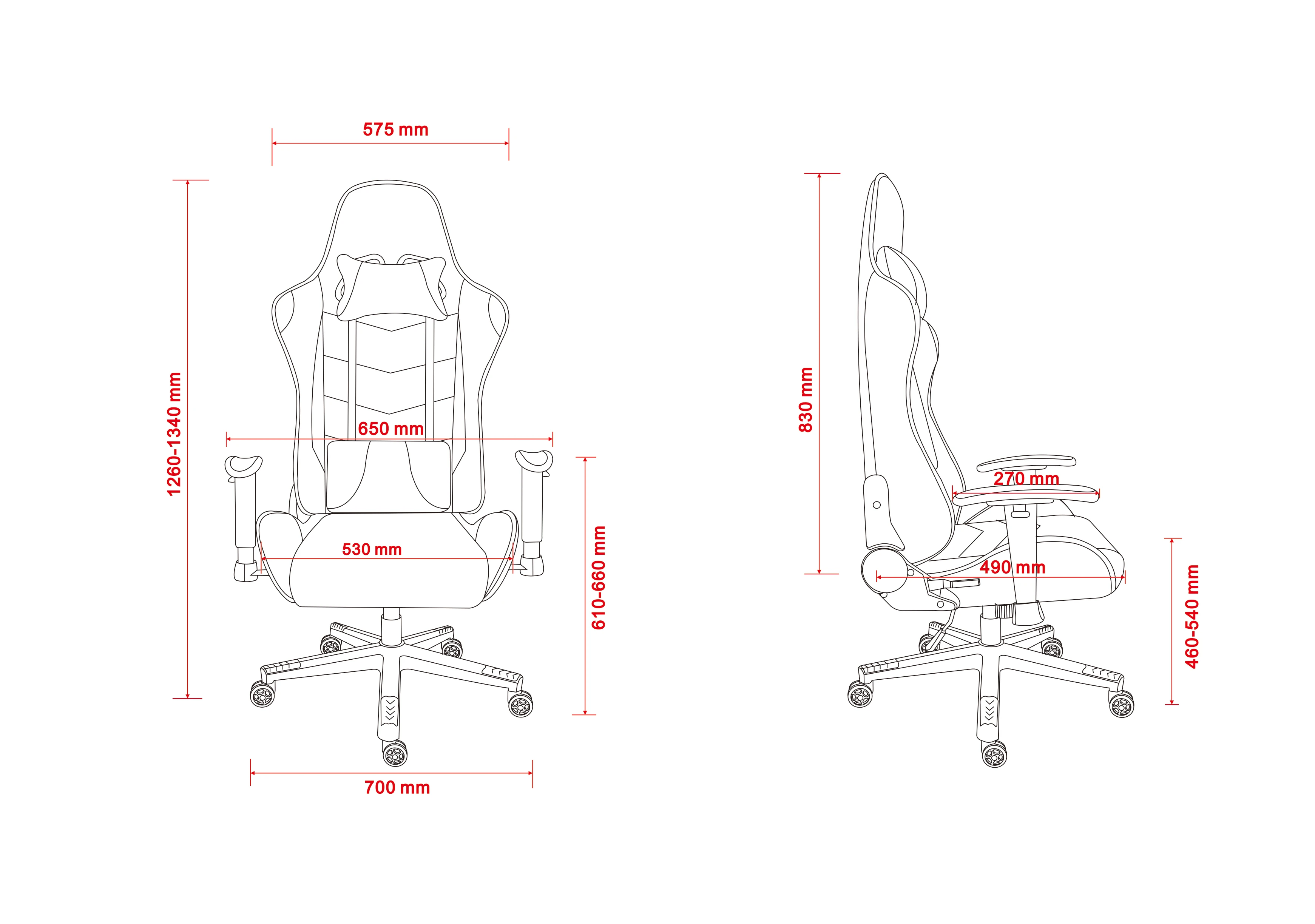 Large Size Ergonomic Blue Pu Reclining Racing Gaming Chair With