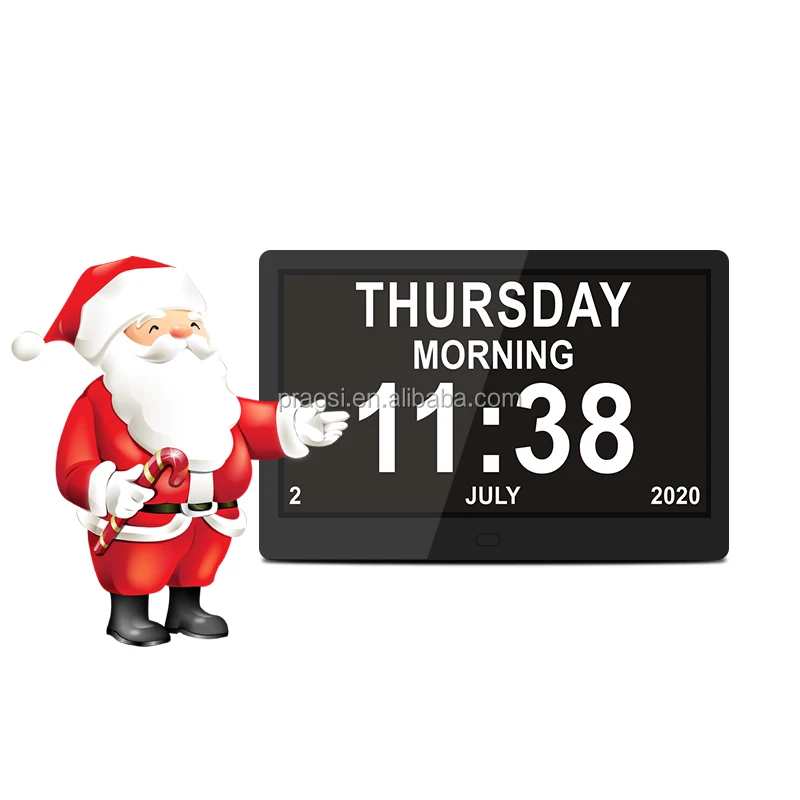 2024 бестселлер, 10,1 дюймов, ЖК-экран, черно-белый дисплей, цифровой календарь, дневные часы с предупреждением о приеме лекарств