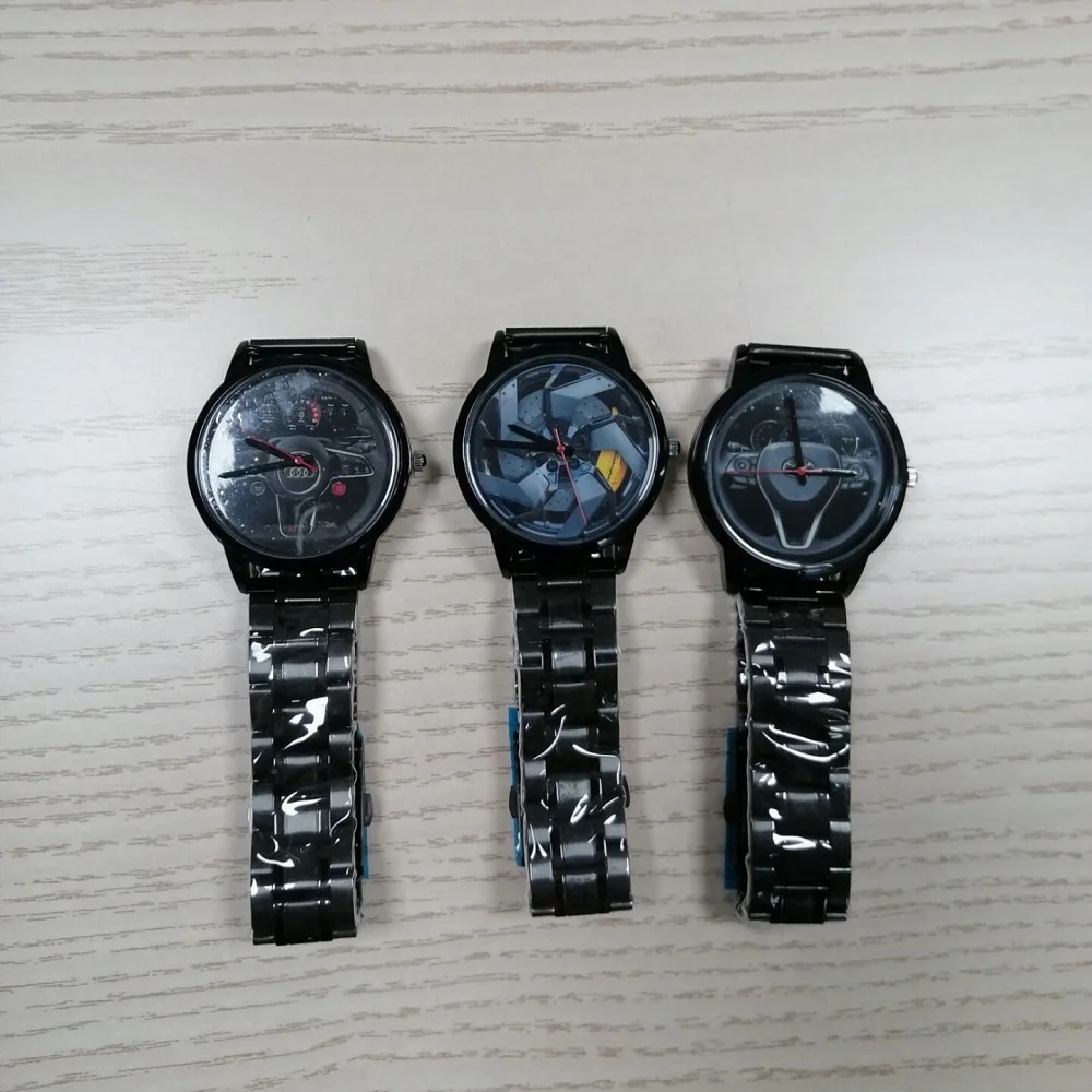 Reloj de moda para hombre, pulsera de acero inoxidable, esfera 2D