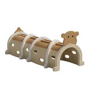 Interesting Kids Plastic Play Tunnel with Monkey Design for Home Playhouse Adventure Park Educational Toy for Children Crawler