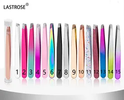 Пинцет для бровей из нержавеющей стали, пинцет для наращивания ресниц от частного бренда, набор инструментов для ресниц, пинцет для бровей с острым носком