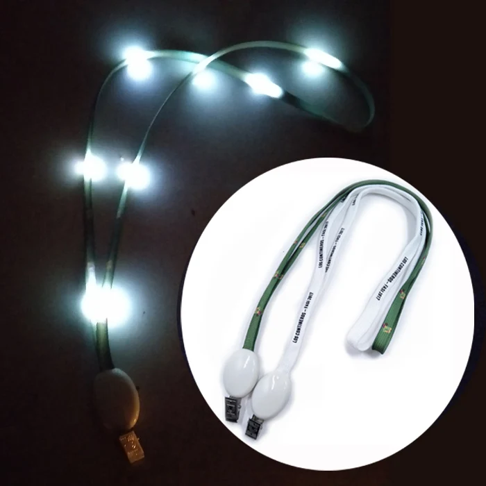 Свистки светящийся защитный трубчатый держатель для карт со светодиодным шнурком