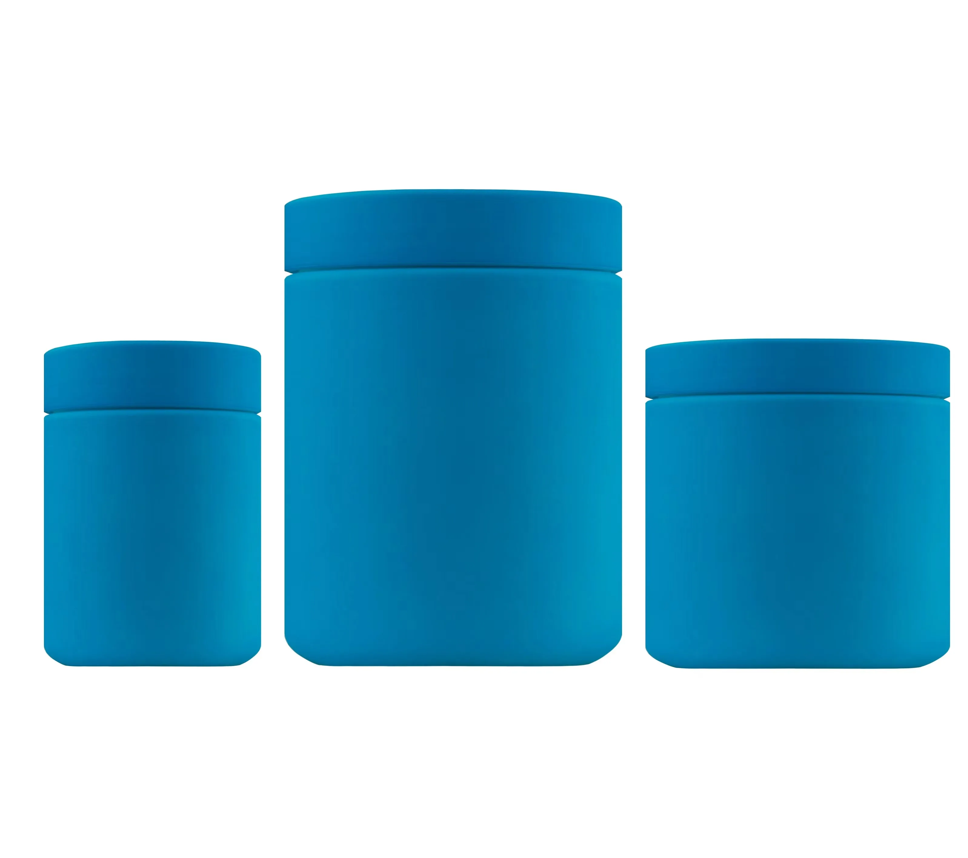40oz 1100ml HDPE Black Soft Touch  Dietary Supplement Packaging Plastic Jar Powder Container