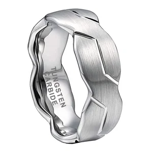 Coolstyle Jewelry 8mm Wholesale Tungsten Carbide Ring for Men Women Fashion Engagement Wedding Band Domed Brushed Comfort Fit