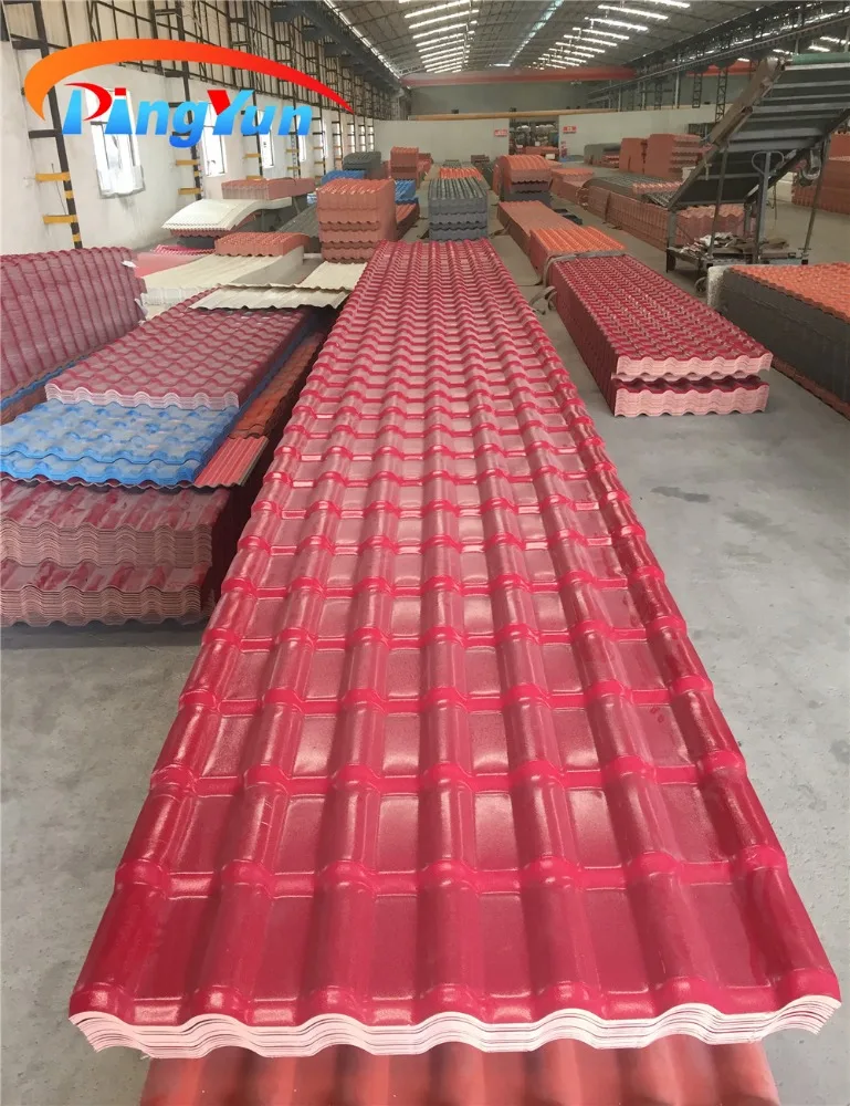 ASA Synthetic Resin Roof Tile Spanish ASA PVC Plastic Roof Sheet for Prefabricated House