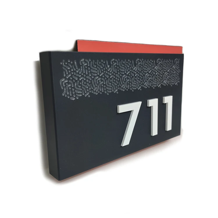 Brandnewsign House Number Plate Metal Number Letter Sign Custom Design Factory Outlet Door ADA Sign Brallie Sign
