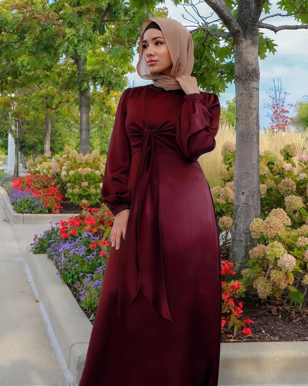Cleranace Sale Islamic Clothing Wrap Satin Dress Elegant Women Modest  Dresses Middle East Daily Wear Muslim Long Dress