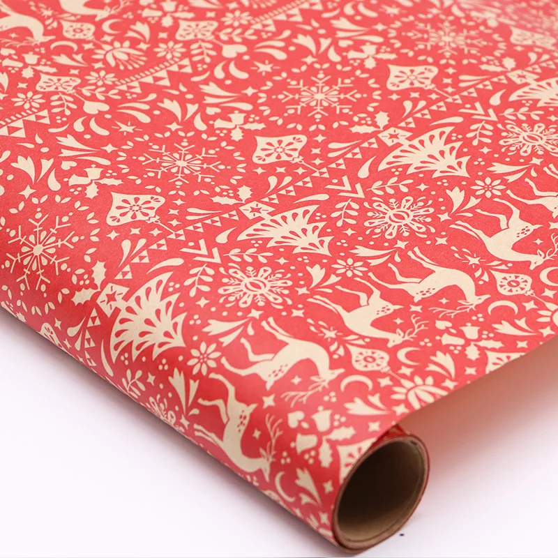 Oem Hot Selling Wrap Paper Sheets Packaging Roll Custom Kraft Gift