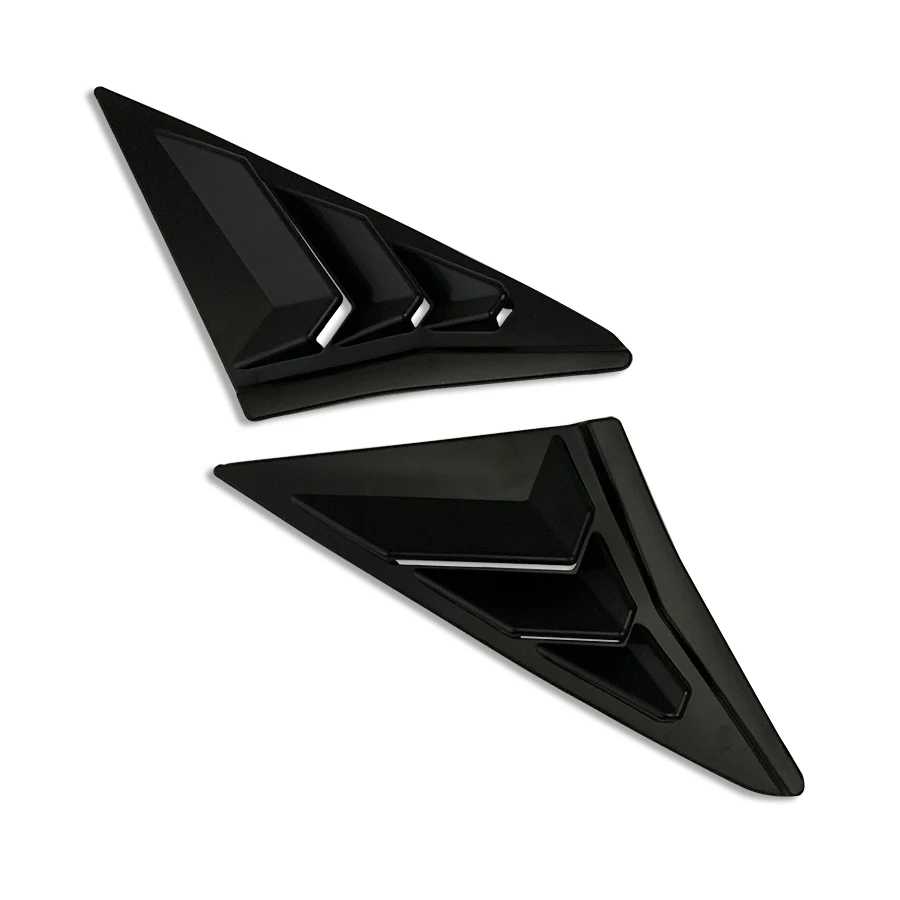 Tiypeor Matte Black Rear Window Louvers Shutter Cover Trim for Honda Civic Hatchback 10th 2017-2021  Racing Style Decoration