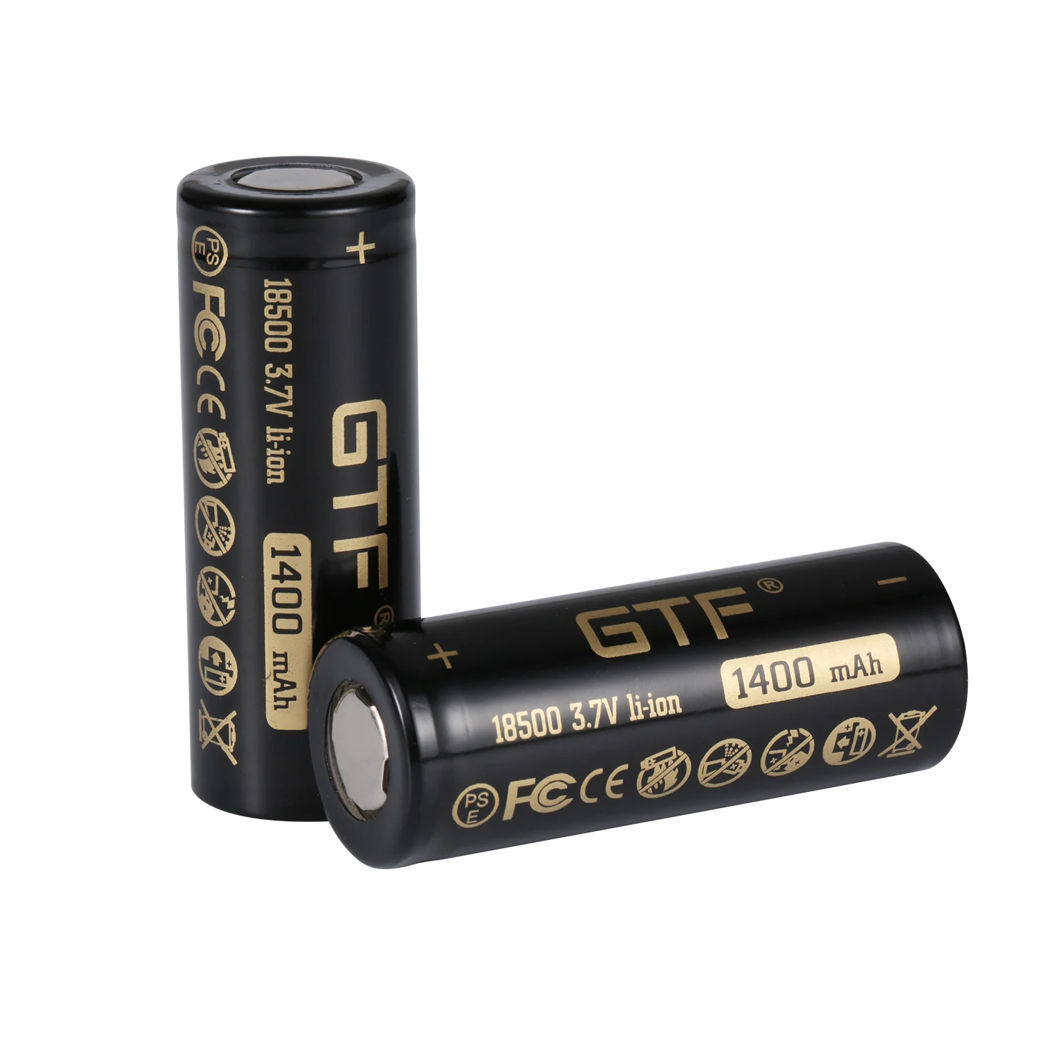 Gtf 3.7v 18500 1400mah 1500mah 1600mah Battery Cell Rechargeable ...