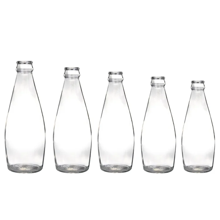 Factory Producing 290ml clear Glass Bottle Basil Seed Juice Drink High Quality Beverage Bottle