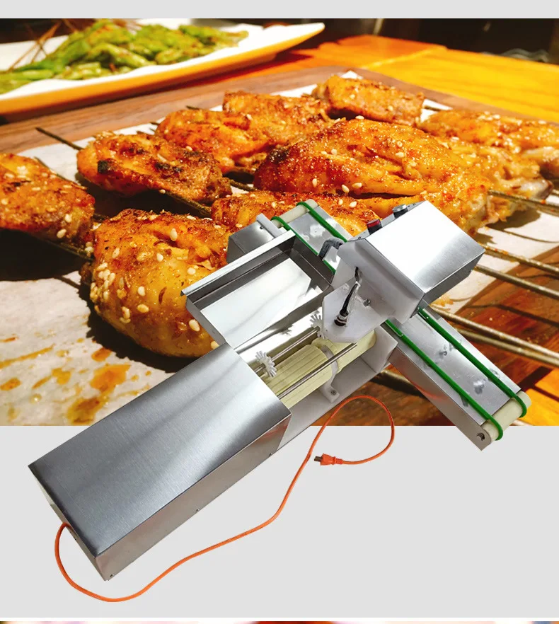 OEM Commercial Automatic Wear String Machine Mutton BBQ Skewer Chicken Meat Kebab Skewing Machine with CE Certificate