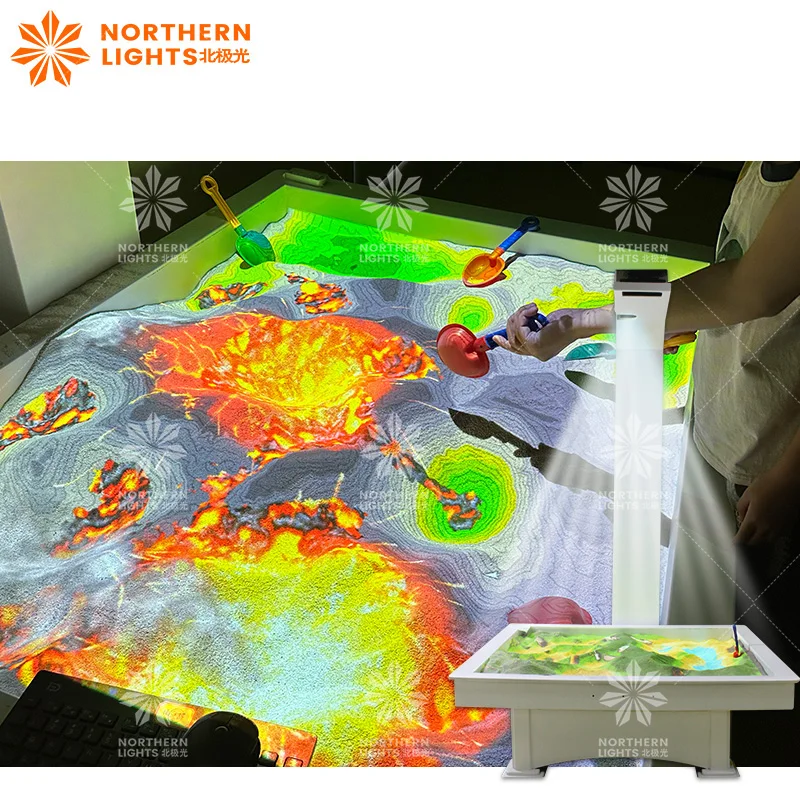 Sand Table Projection 3D Holographic Projection Indoor Ground Area Intelligent Interactive Ground Interactive Projector