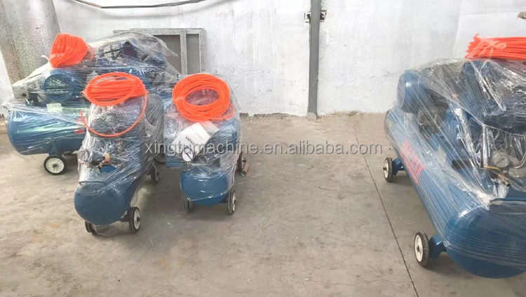Portable Piston Air Compressor (Lubricated Air Cooled) with Motor for Toilet Paper Rewinding Machine