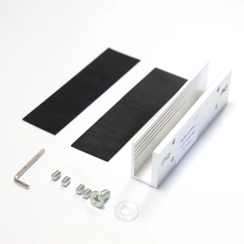 U Bracket for Electromagnetic Lock Frameless Glass Magnetic Lock 300lbs Electric Aluminum U Shape Bracket