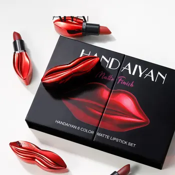 Hot Selling High Color Valentine's Day Gift Box Makeup Matte Lipstick Vegan Velvet Non-stick Cup Lipstick Gift Box Cosmetics