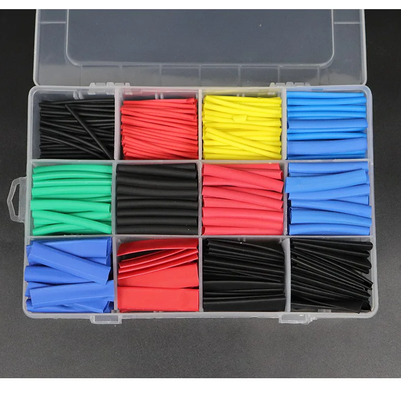 560pcs Single Wall Heat Shrink Tube Kit 2:1 Pe Heat Shrinkable Tube 