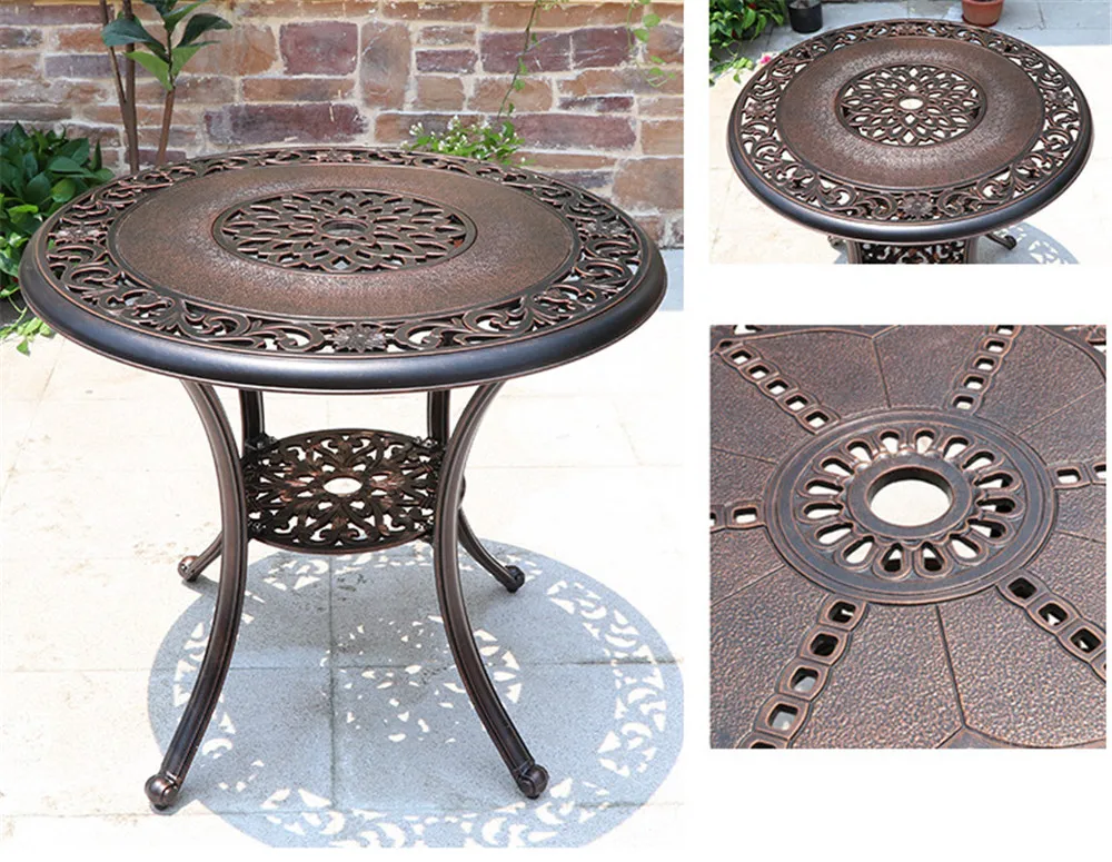 Luxury Nordic style dining table with a combination of high quality die-cast aluminum