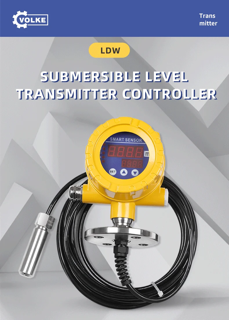 Water Tank Submersible Hydrostatic Level Sensor Stainless Steel 4-20mA ...