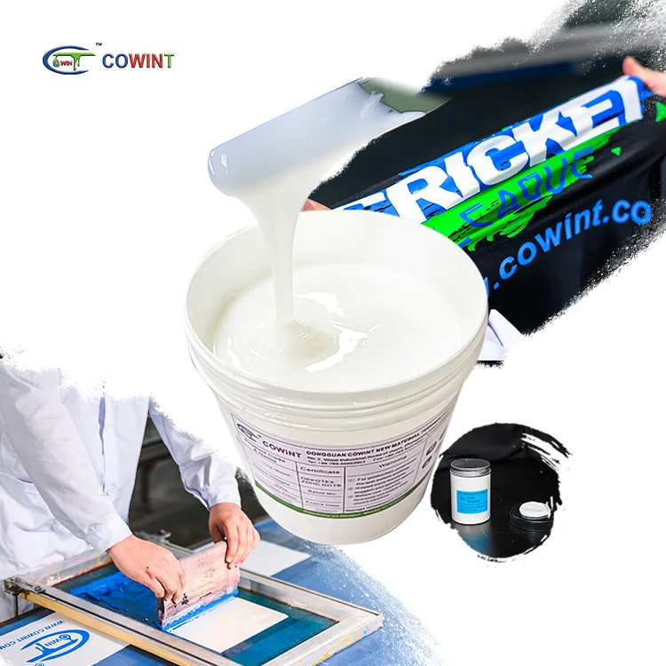 Cowint Textile Water Mark Ink White/golden Paste/silicone/puff Ink Screen Printing Inks for Plastic