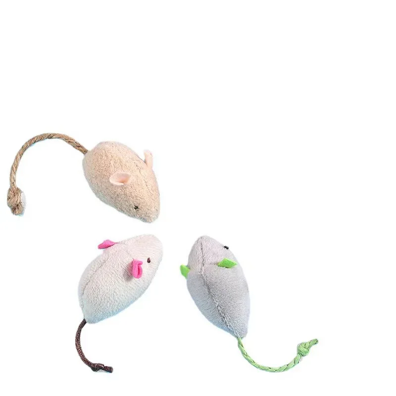 Kitten Furry Mice Toy Funny Pet Toys Furry Ball For Cat Rat Catnip Cat ...