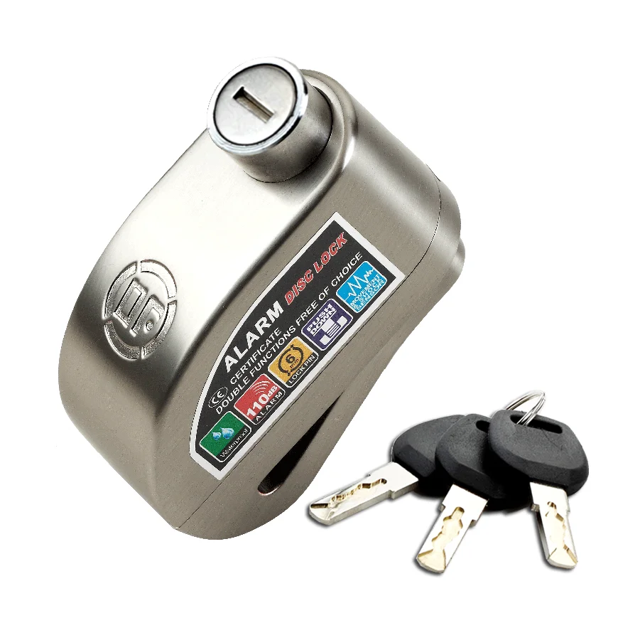 Цветная сигнализация DF, цветной замок из нержавеющей стали для мотоцикла, скутера, колеса, велосипеда