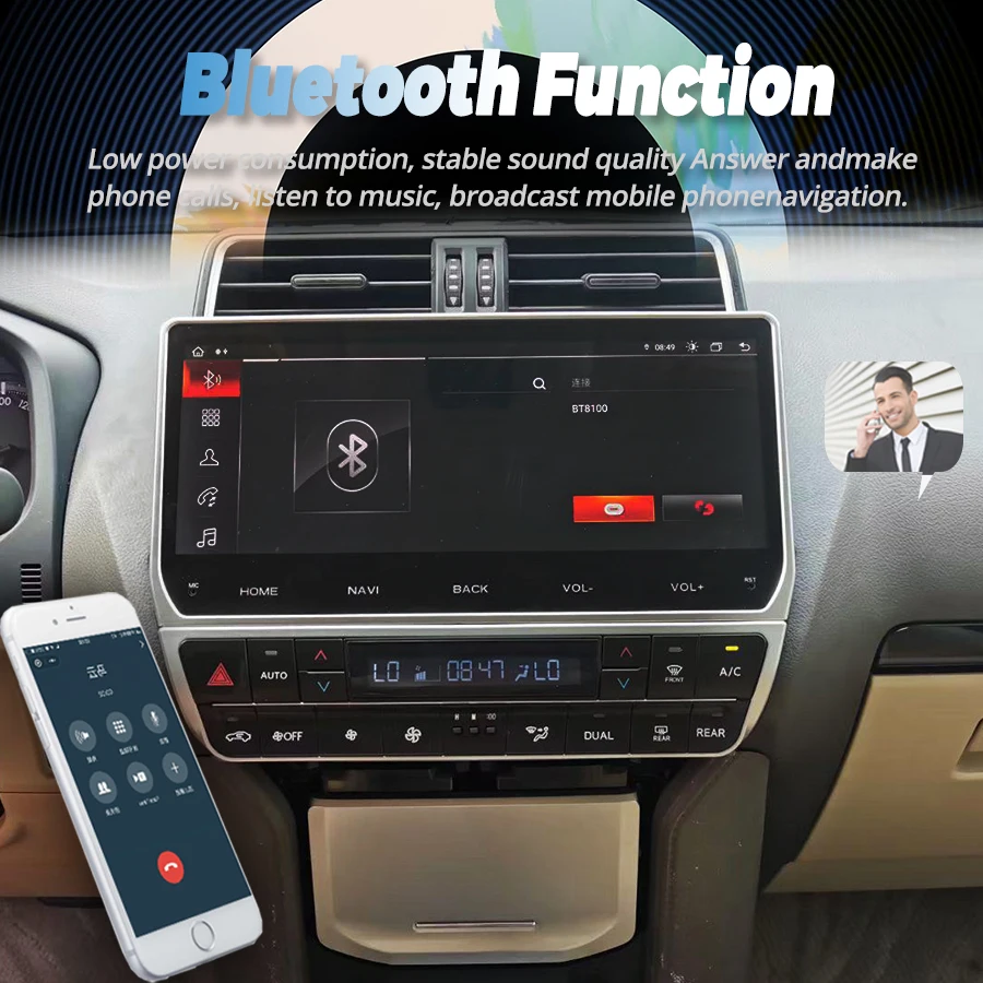 トヨタ プラド 2021-2019年向け 12.3インチ Android 13 ナビ GPS