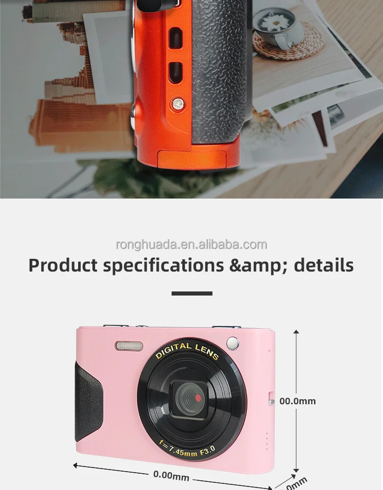 2021 New Coming Digital Pocket Cameras 30MP HD Rechargeable Small Digital Cameras for Photography
