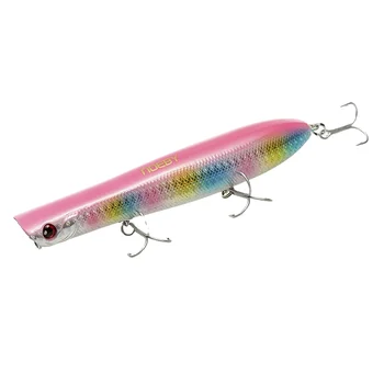 CHEERY 130mm 31g Top Water Casting Fishing Popper Lure Bass Bait, Popper Lure Saltwater Swimbait Jerkbait with More Pop for Bass – Soft Lure – view 3