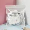White-velvet hair tie 6-piece set-zipper bag