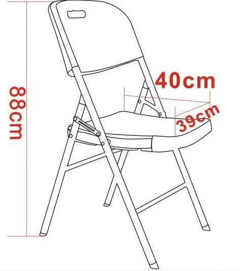 Simple Portable Dining Table and Chair Portable Backrest Outdoor Leisure Conference Plastic Folding Chairs