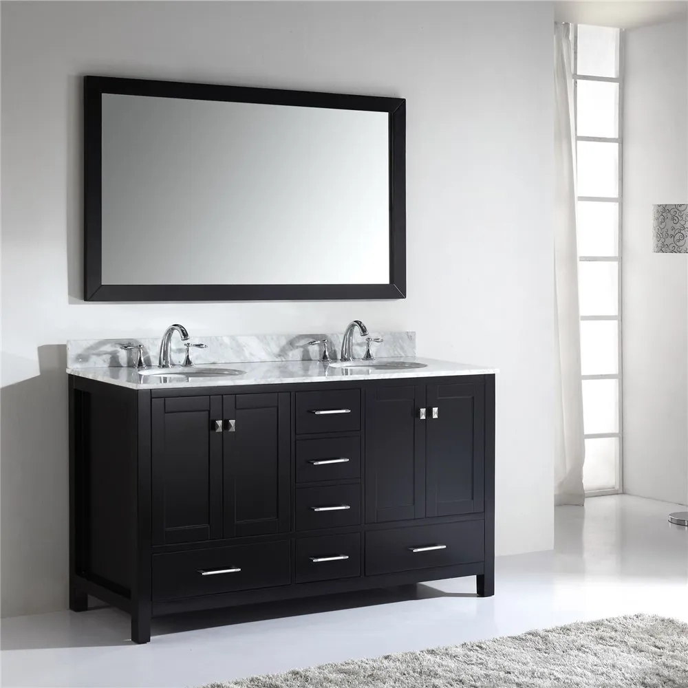 European Shaker Door Bathroom Vanity Full Set Luxury Customized Color Durable Bathroom Cabinet