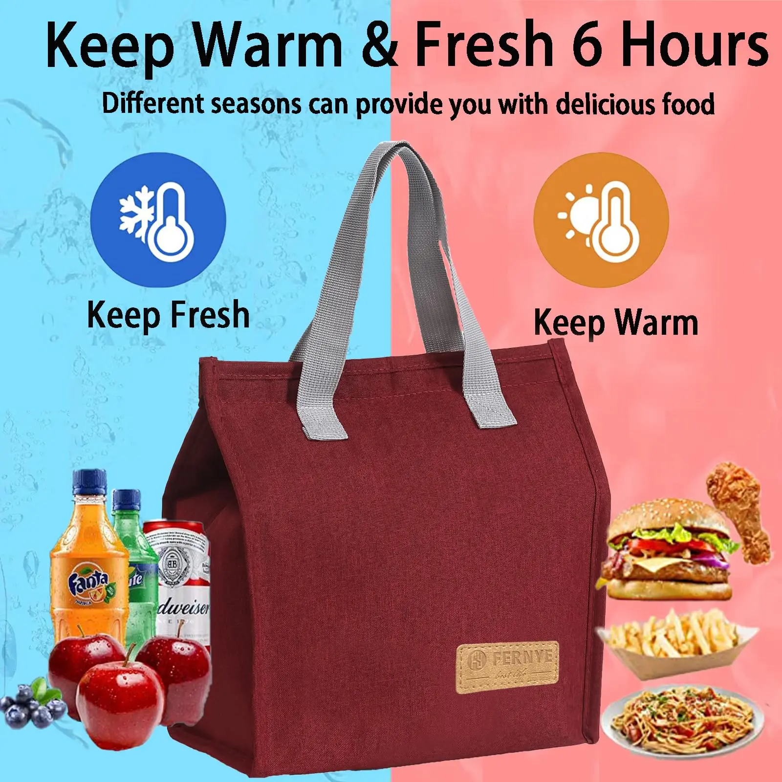 Eco-Friendly Reusable Travel Foldable Food Delivery Thermal Insulation Grocery Shopping Cooler Bags Bag factory