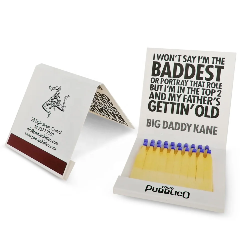 Pretty Cheap Colored Wood Sticks Matches Gift Matchbook