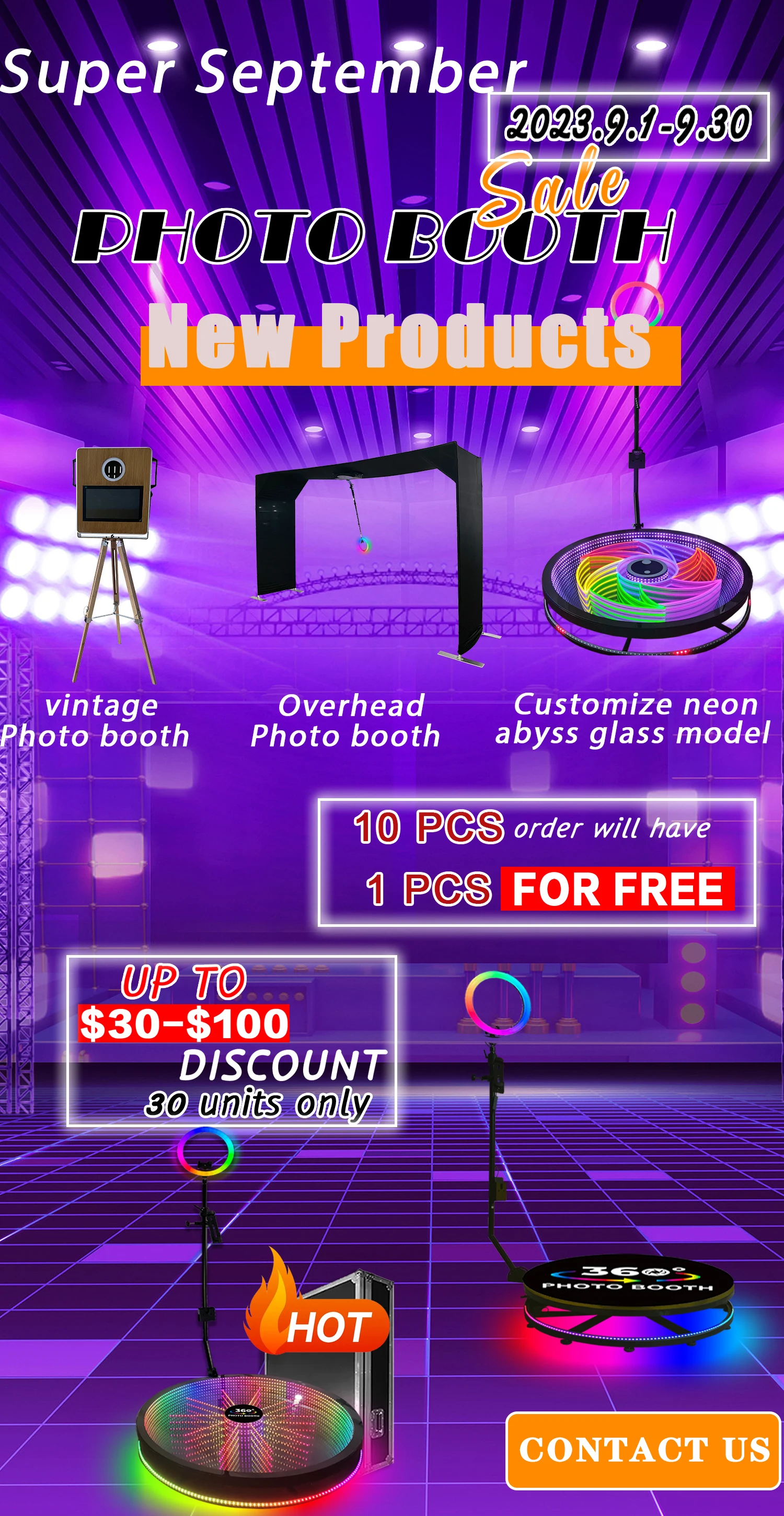 New Arrival Wooden Style Photo Booth Vintage Wooden Grain Photo Booth