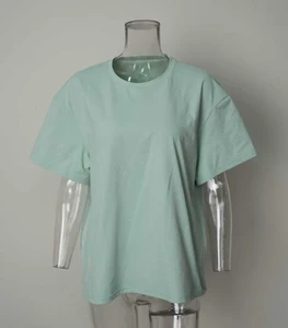 Hot Selling TOB Athletic Shirts Solid Color Short Sleeved T-shirt for Women Loose and Versatile Top