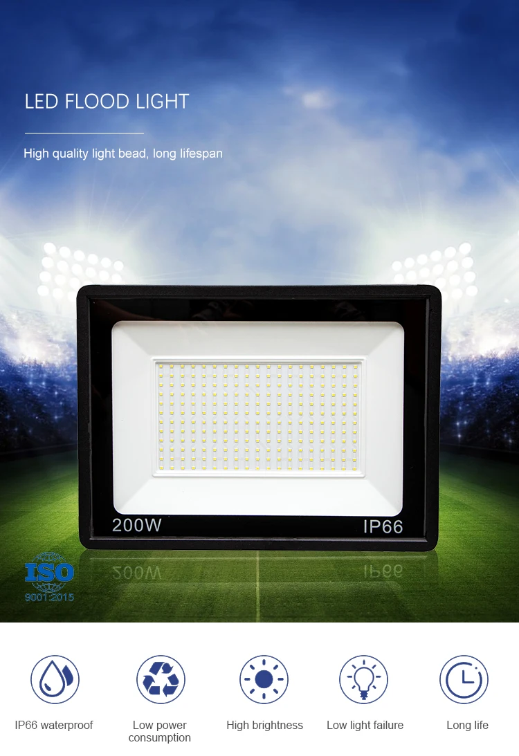 GISUN Hot Sale Outdoor IP66 Stadium Reflector Lamp 10 20 30 50 100 150 200 W Led Flood Light