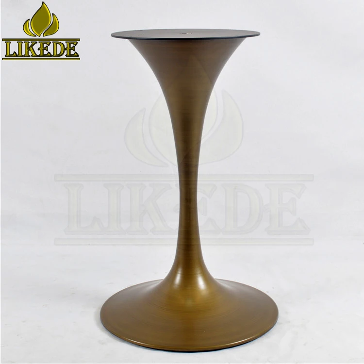 Hot Sale Antique Brass Bronze Coating Painting Steel Iron Elegant Tulip Table Base for Furniture Legs