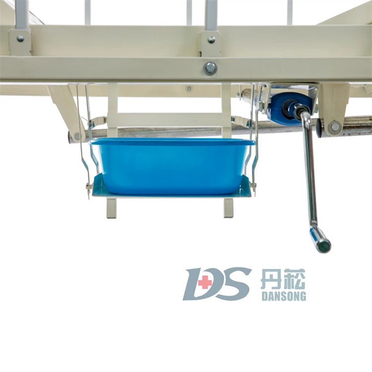 2022 Customized Specifications Bed Toilet for Elderly Bedridden Disabled Manual 2 Cranks Patient Hospital Bed