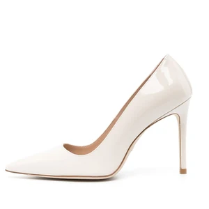 2023 Luxury Elegant Sexy Wholesale Custom Logo Pointed Toe Thin High Heel Leather Women Mary Jane Slip-On Summer Fashion Trend