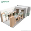 Ensemble FF&amp;E de dortoir à lits superposés mezzanine 4 lits avec postes de travail intégrés