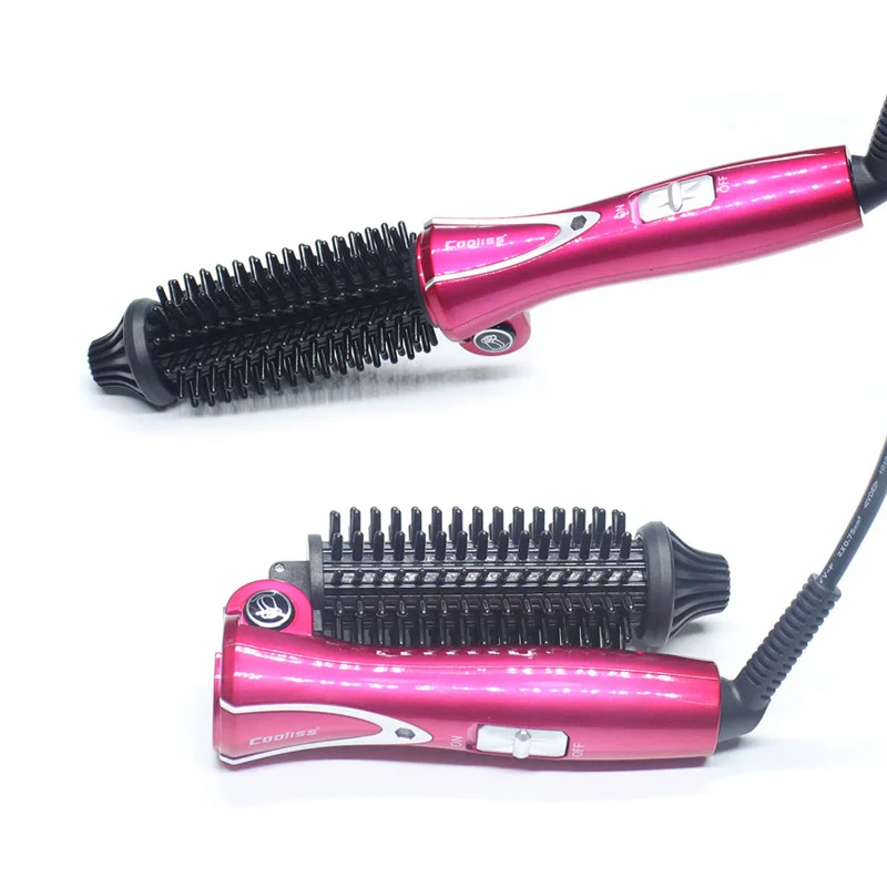 Folded Hair Curler Brush Barrel Curling Iron Wand Mini Foldable Handle Hair Hot Comb Rollers Ceramic