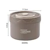 New 304 steel lunch box 600ml-curry color